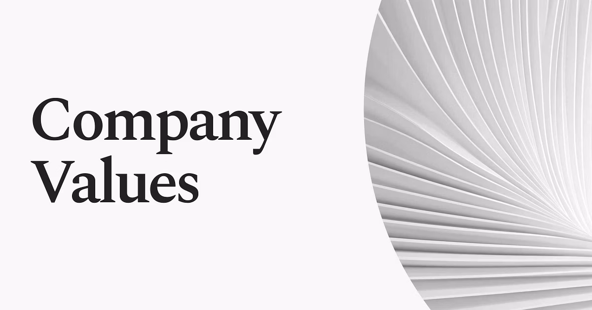 template Gamma AI Company Values